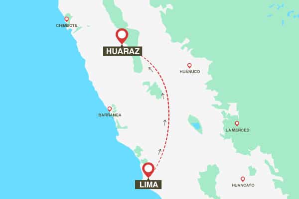 map-lima-to-huaraz