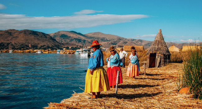 Floating Uros Islands - Fish made from reed