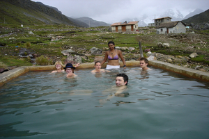 Ausangate Trek Peru - People in natural ausangate hotspring