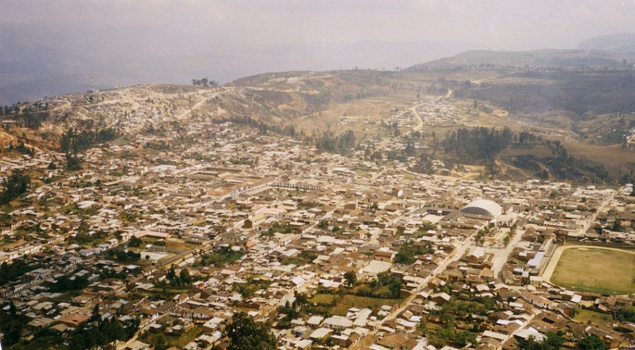 Chachapoyas Peru - Chachapoyas city from a height