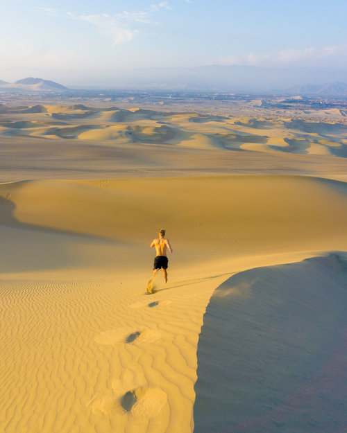 Huacachina dunes in South America 